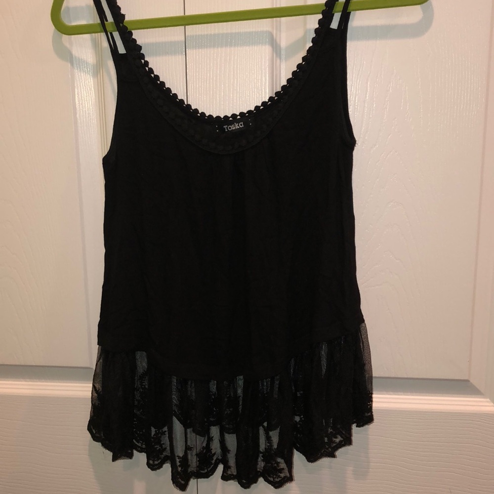 Black tank top